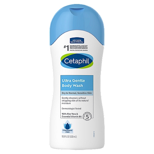 Cetaphil Ultra Gentle Body Wash - Fragrance Free, 16.9 fl oz