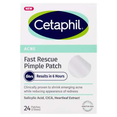Cetaphil Acne Fast Rescue Pimple Patches, 24 Count