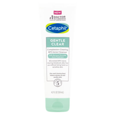 Cetaphil Gentle Clear Complexion-Clearing BPO Acne Cleanser, 4.2 fl oz