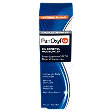 PanOxyl AM Broad Spectrum Oil Control Mineral Sunscreen Moisturizer, SPF 30, 1.7 oz