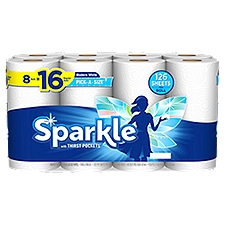 Sparkle 8 Roll Pick-A-Size Paper Towels-White, 8 Each
