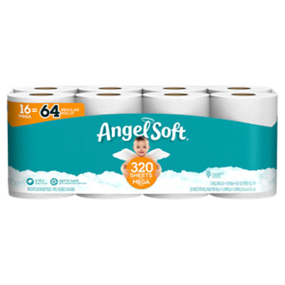 ANGEL SOFT® TOILET PAPER, 16 MEGA ROLLS