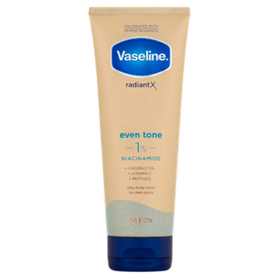 Vaseline Radiant X Even Tone Silky Body Lotion, 7.5 fl oz