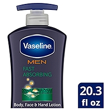 Vaseline Men Fast Absorbing 3 in 1, Body, Face & Hand Lotion, 20.3 Ounce