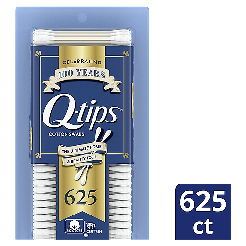 Q-tips Cotton Swabs, 625 count
The Most Soft Cotton at the Tip from the end of the stick to the top of the swab

Q-tips® cotton swabs are the Ultimate Home and Beauty Tool. With the most soft cotton at the tip (from the end of the stick to the top of the swab) and a gently flexible stick, Q-tips® cotton swabs are perfect for a variety of uses.
