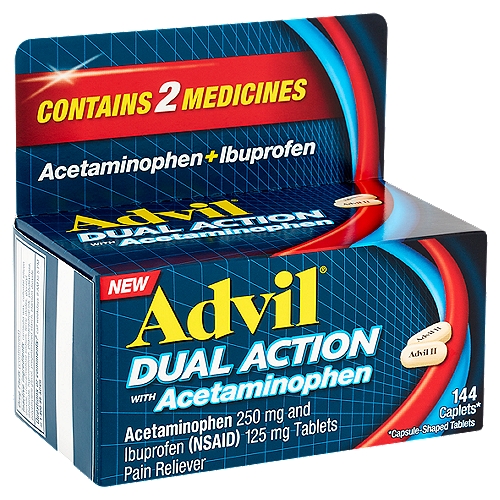 Acetaminophen 250 mg and Ibuprofen 12 mg tablets (144 ct)