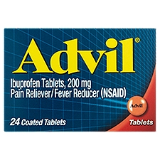 Advil Ibuprofen 200 mg, Coated Tablets, 24 Each
