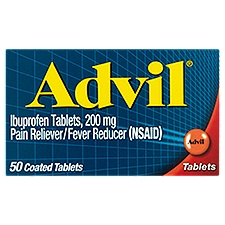 Advil Ibuprofen 200 mg, Coated Tablets, 50 Each