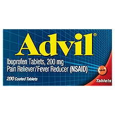 Advil Ibuprofen 200 mg, Coated Tablets, 200 Each