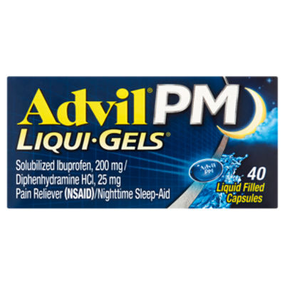 Advil LiquiGels PM Liquid Filled Capsules, 40 count