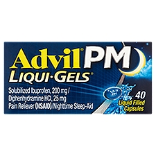 Advil Liqui-Gels PM Liquid Filled Capsules, 40 count