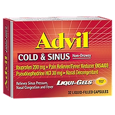 Advil Cold & Sinus, Liqui-Gels, 32 Each