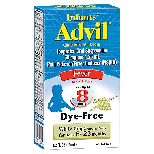 Infants' Advil Pain Reliever and Baby Fever Reducer, White Grape - 0.5 Fl Oz