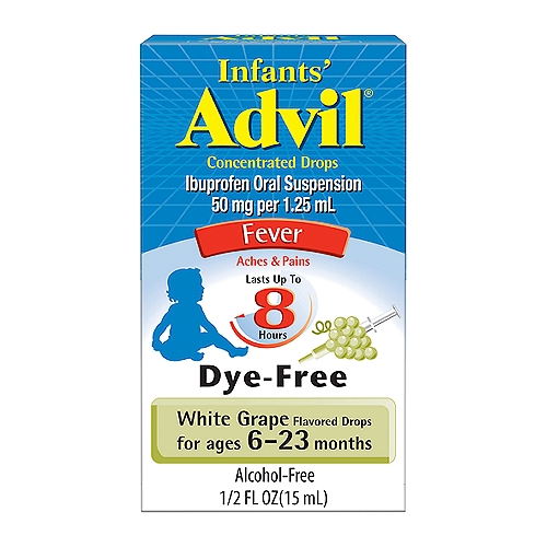 Infants' Advil Pain Reliever and Baby Fever Reducer, White Grape - 0.5 Fl Oz