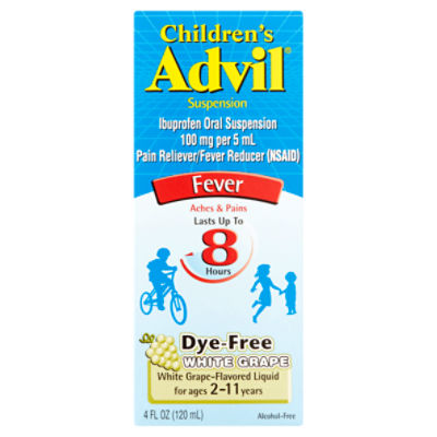 Advil Children's Fever Ibuprofen Oral Suspension Liquid, For Ages 2-11 years, 4 fl oz, 4 Fluid ounce