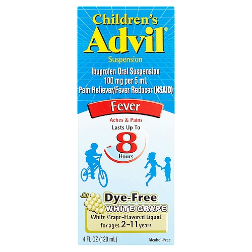 Advil Children's Fever Ibuprofen Oral Suspension Liquid, For Ages 2-11 years, 4 fl oz