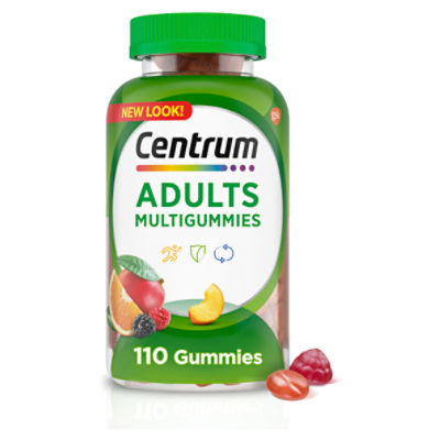 Centrum MultiGummies Gummy Multivitamin for Adults, Multivitamin/Multimineral Supplement - 110 Count, 110 Each