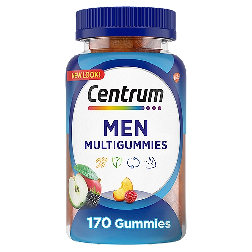 Centrum MultiGummies Gummy Multivitamin for Men, with Selenium, Antioxidants, Fruit Flavors 170 Ct