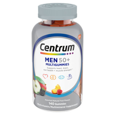 Centrum Men 50+ Assorted Natural Fruit Flavors Multivitamin/Multimineral Supplement, 140 count