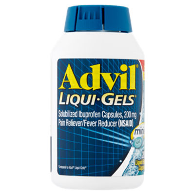 Advil Liqui-Gels Minis Solubilized Ibuprofen Liquid Filled Capsules, 200 mg, 200 count
