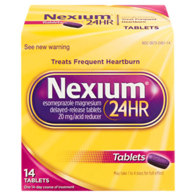 Nexium 24hr Esomeprazole Magnesium Delayed-Release Tablets, 20 mg, 14 count, 14 Each
