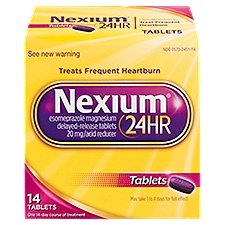 Nexium 24hr Esomeprazole Magnesium 20 mg, Delayed-Release Tablets, 14 Each