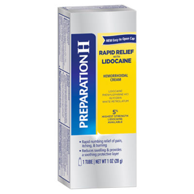 Preparation H Rapid Relief with Lidocaine Hemorrhoidal Cream, 1 oz