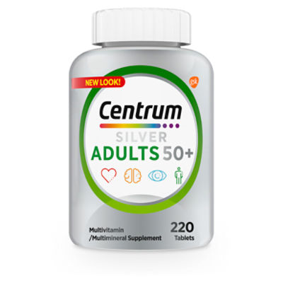 Centrum Silver Multivitamins for Adults, Multivitamin/Multimineral Supplement - 220 Count, 220 Each