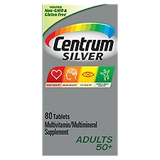 Centrum Silver Multivitamin for Adults 50 Plus, Multivitamin/Multimineral Supplement - 80 Count, 10 Each