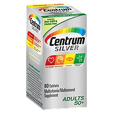 Centrum Silver Multivitamin for Adults 50 Plus, Multivitamin/Multimineral Supplement - 80 Count