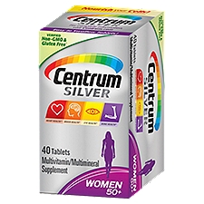 Centrum Silver Multivitamin for Women 50 Plus, Multivitamin/Multimineral Supplement, 40 Each