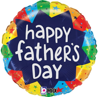 Happy Father's Day Stars Foil Balloon, 18 in, 1 count