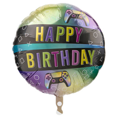 Gaming Happy Birthday Foil Balloon, 18 in, 1 count