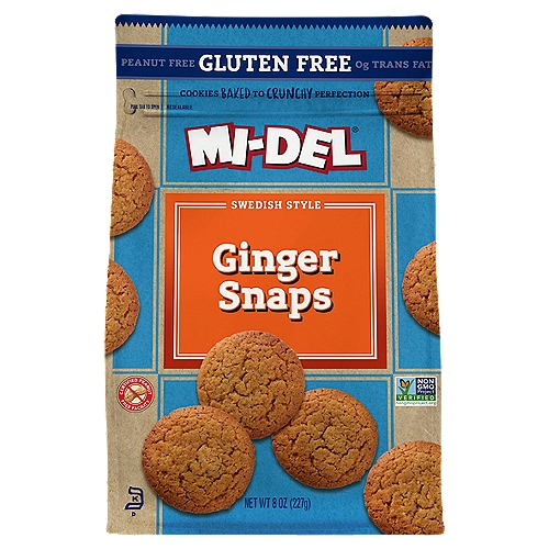 Mi-Del Gluten Free Swedish Style Ginger Snaps, 8 oz