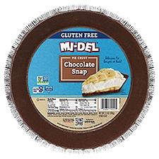 Mi-Del Gluten Free Chocolate Snap 9 Inch Size Pie Crust, 7.1 oz
