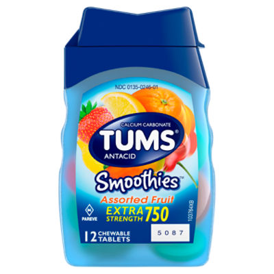 Tums Antacid Calcium Supplement Smoothie, 12 each, 12 Each
