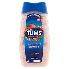 Tums Assorted Berries Ultra Strength 1000 Chewable Tablets, 160 count