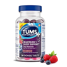 TUMS+ Heartburn+ Sleep Support Supplement with Melatonin for Heartburn and Sleep Support - 54 Count, 54 Each