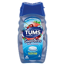 Tums Smoothies Berry Fusion Extra Strength 750, Chewable Tablets, 60 Each