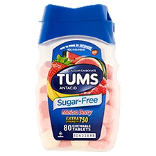 Tums Sugar-Free Melon Berry Extra Strength 750, Chewable Tablets, 80 Each