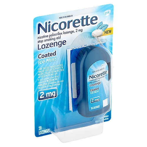 Gsk Nicorette Coated Ice Mint Lozenge, 2 mg, 20 count