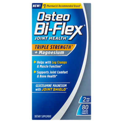 Osteo Bi-Flex Joint Health Triple Strength + Magnesium Coated Tablets, 80 count