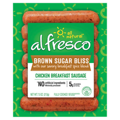 Al Fresco All Natural Brown Sugar Bliss, Chicken Breakfast Sausage