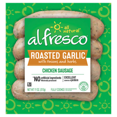 Alfresco Roasted Garlic with Onions and Herbs Chicken Sausage, 4 count, 11 oz, 4 Each