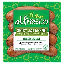 Al Fresco Chicken Sausage, Spicy Jalapeno & Roasted Peppers, 11 Ounce