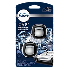 Febreze Car Platinum Ice Scent, Air Freshener Vent Clip, 0.1 Fluid ounce