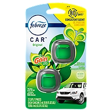 Febreze Car Gain Original Scent, Air Freshener Vent Clip, 0.1 Fluid ounce