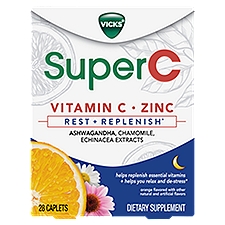 Vicks Super C Nighttime Daily Supplement To Rest And Rep, 28 Each