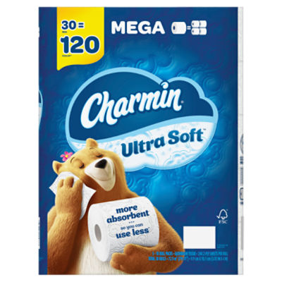 Charmin Ultra Soft Bathroom Tissue 30 Mega Rolls, 244 Sheets Per Roll
