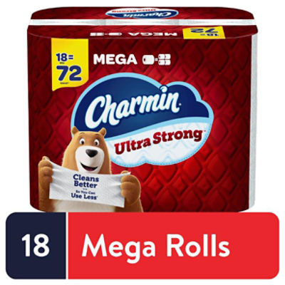 Charmin Ultra Strong Bathroom Tissue Mega, 3 count, 6 pack